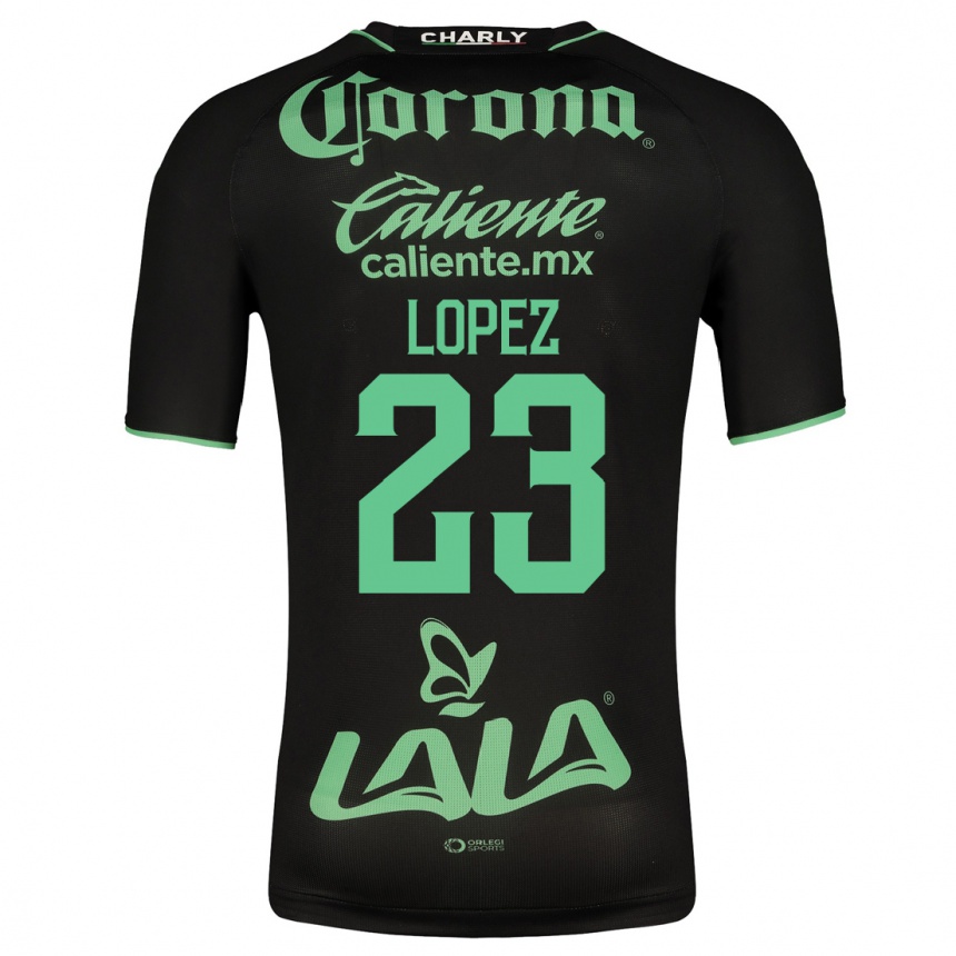 Kinder Fußball Raúl López #23 Schwarz Auswärtstrikot Trikot 2023/24 T-Shirt Luxemburg
