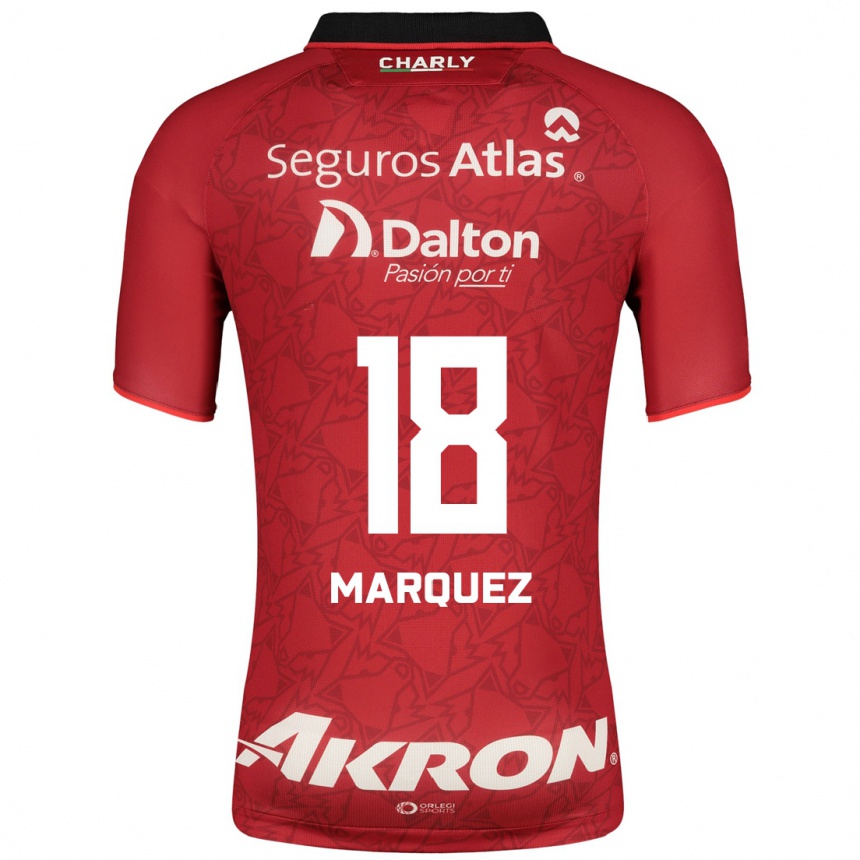 Kinder Fußball Jeremy Márquez #18 Rot Auswärtstrikot Trikot 2023/24 T-Shirt Luxemburg