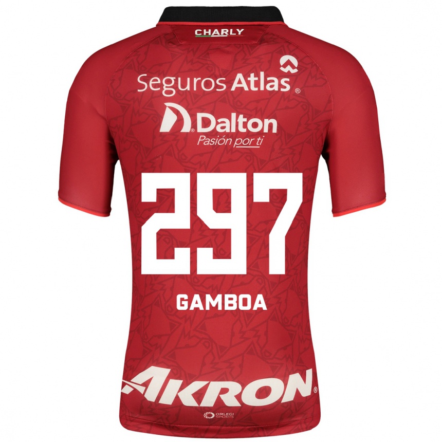 Kinder Fußball Luis Gamboa #297 Rot Auswärtstrikot Trikot 2023/24 T-Shirt Luxemburg