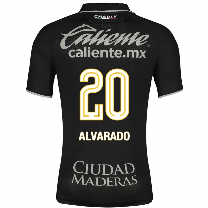 Kinder Fußball Alfonso Alvarado #20 Schwarz Auswärtstrikot Trikot 2023/24 T-Shirt Luxemburg