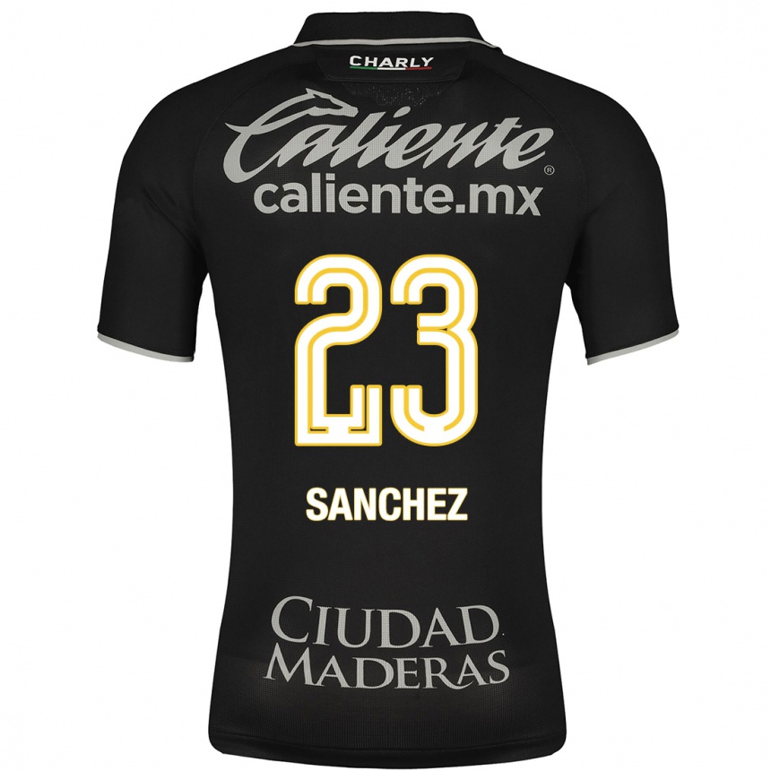 Kinder Fußball Borja Sánchez #23 Schwarz Auswärtstrikot Trikot 2023/24 T-Shirt Luxemburg