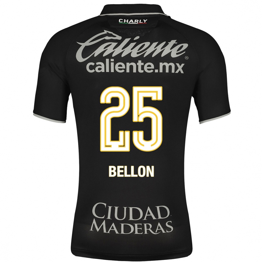 Kinder Fußball Paul Bellón #25 Schwarz Auswärtstrikot Trikot 2023/24 T-Shirt Luxemburg