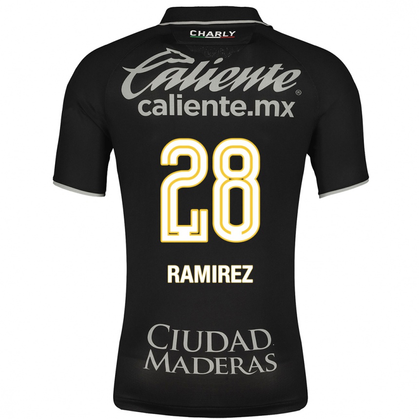 Kinder Fußball David Ramírez #28 Schwarz Auswärtstrikot Trikot 2023/24 T-Shirt Luxemburg