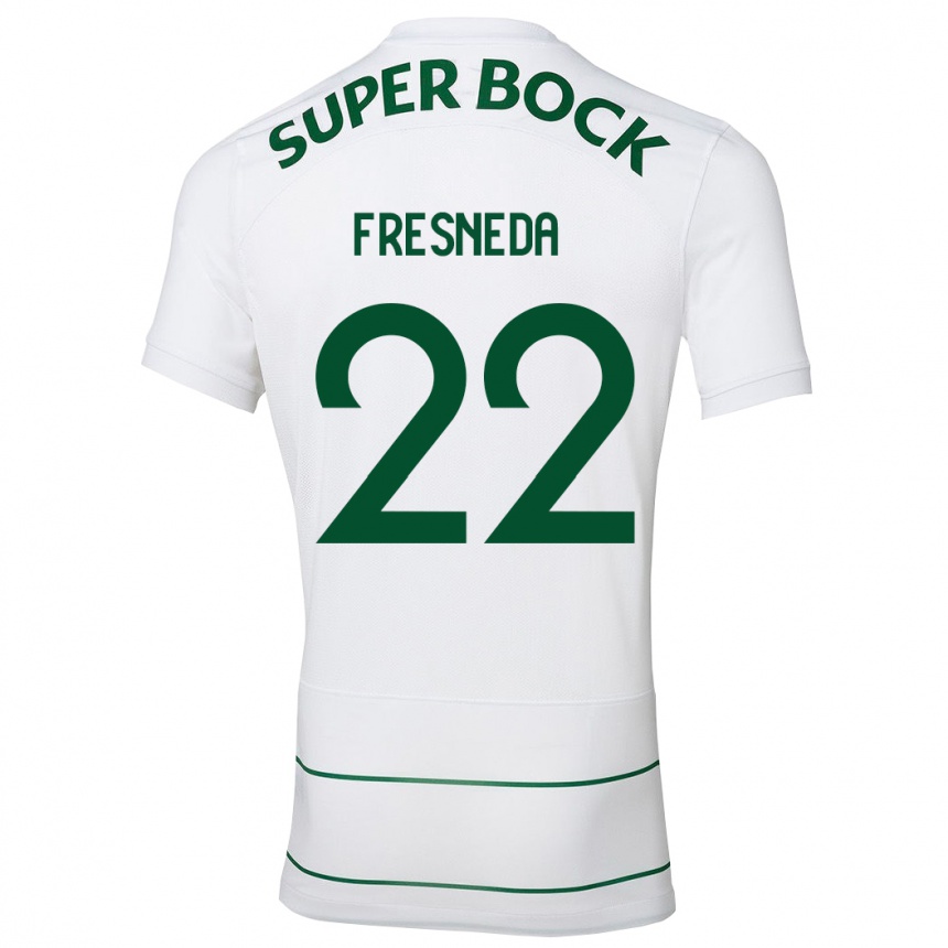 Kinder Fußball Iván Fresneda #22 Weiß Auswärtstrikot Trikot 2023/24 T-Shirt Luxemburg