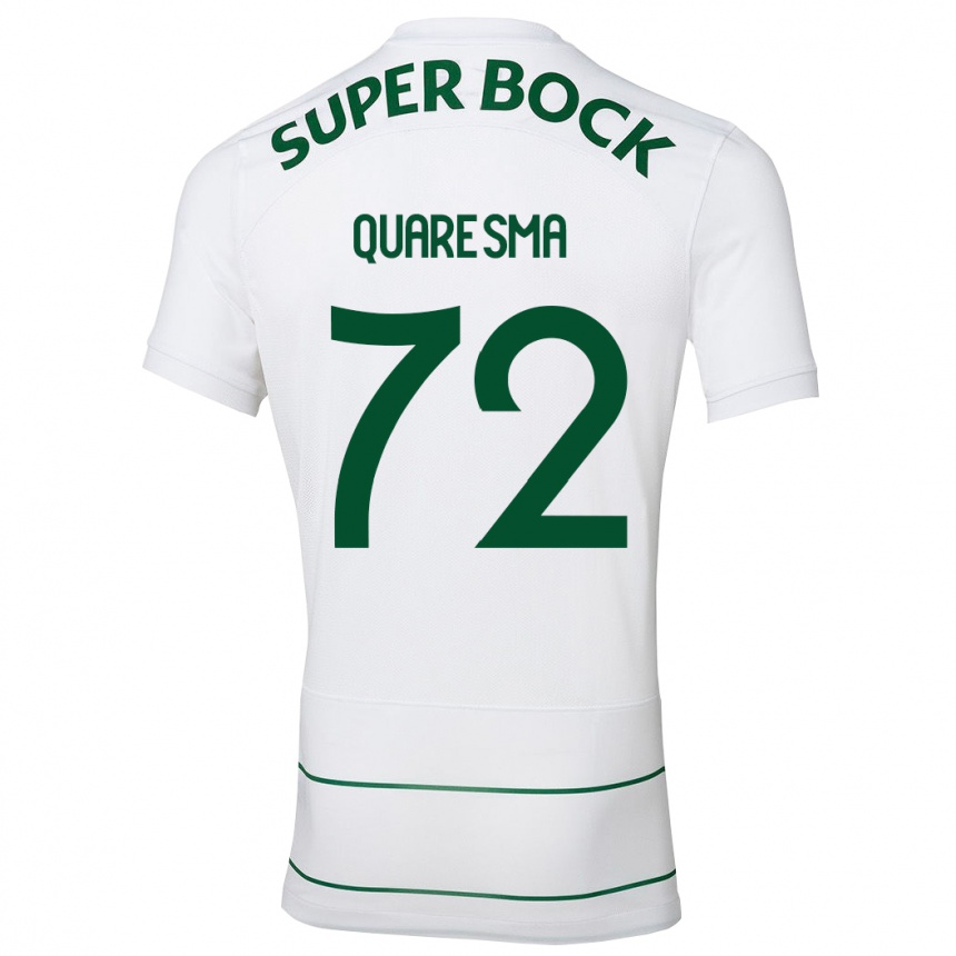 Kinder Fußball Eduardo Quaresma #72 Weiß Auswärtstrikot Trikot 2023/24 T-Shirt Luxemburg