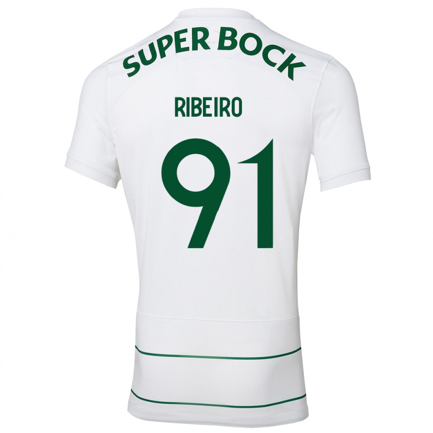 Kinder Fußball Rodrigo Ribeiro #91 Weiß Auswärtstrikot Trikot 2023/24 T-Shirt Luxemburg