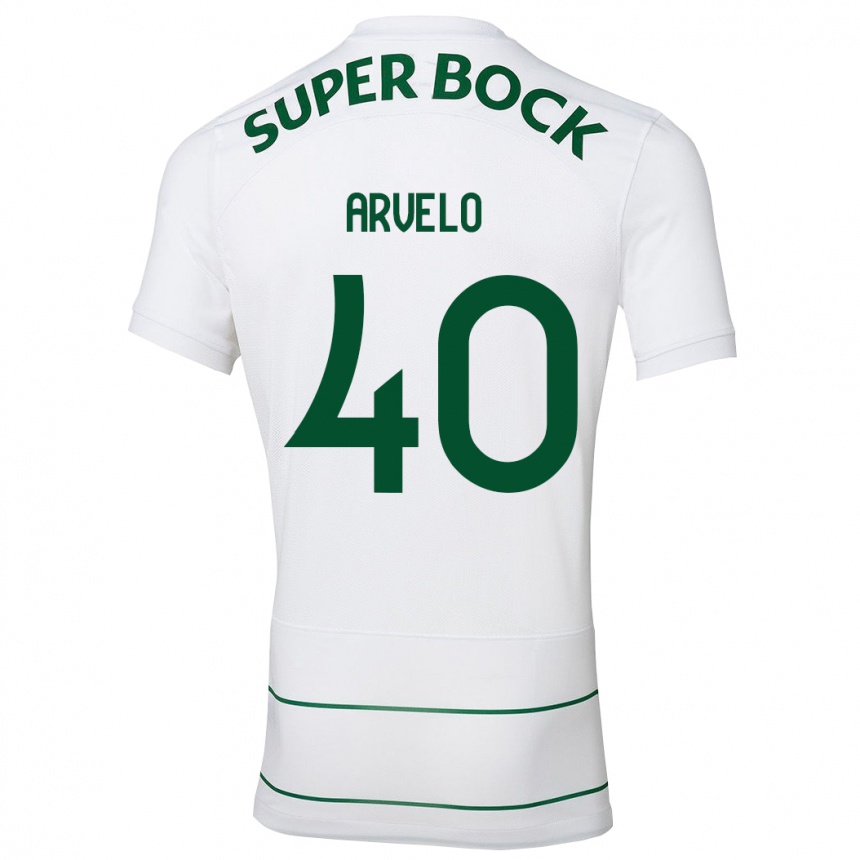 Kinder Fußball Adam Arvelo #40 Weiß Auswärtstrikot Trikot 2023/24 T-Shirt Luxemburg