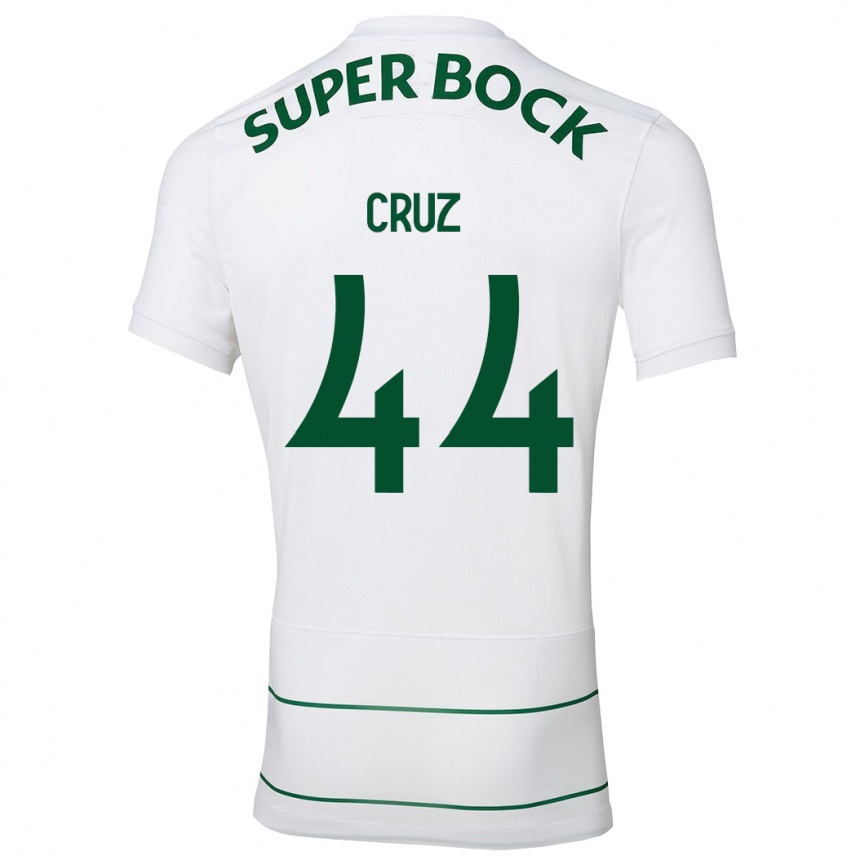 Kinder Fußball Marco Cruz #44 Weiß Auswärtstrikot Trikot 2023/24 T-Shirt Luxemburg