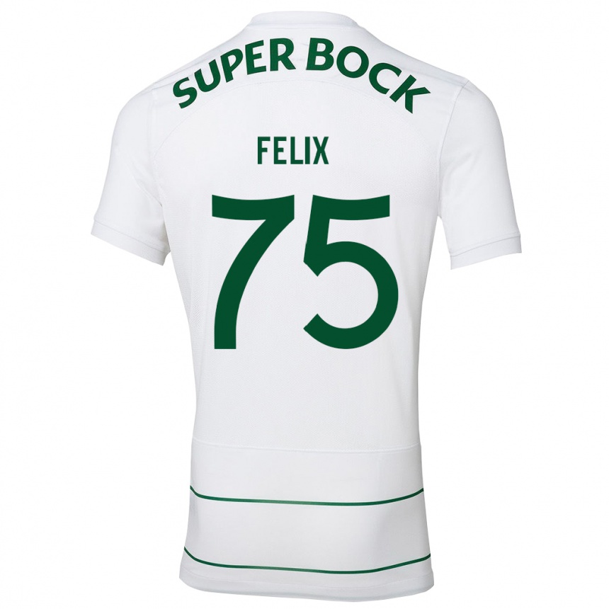 Kinder Fußball Vando Félix #75 Weiß Auswärtstrikot Trikot 2023/24 T-Shirt Luxemburg