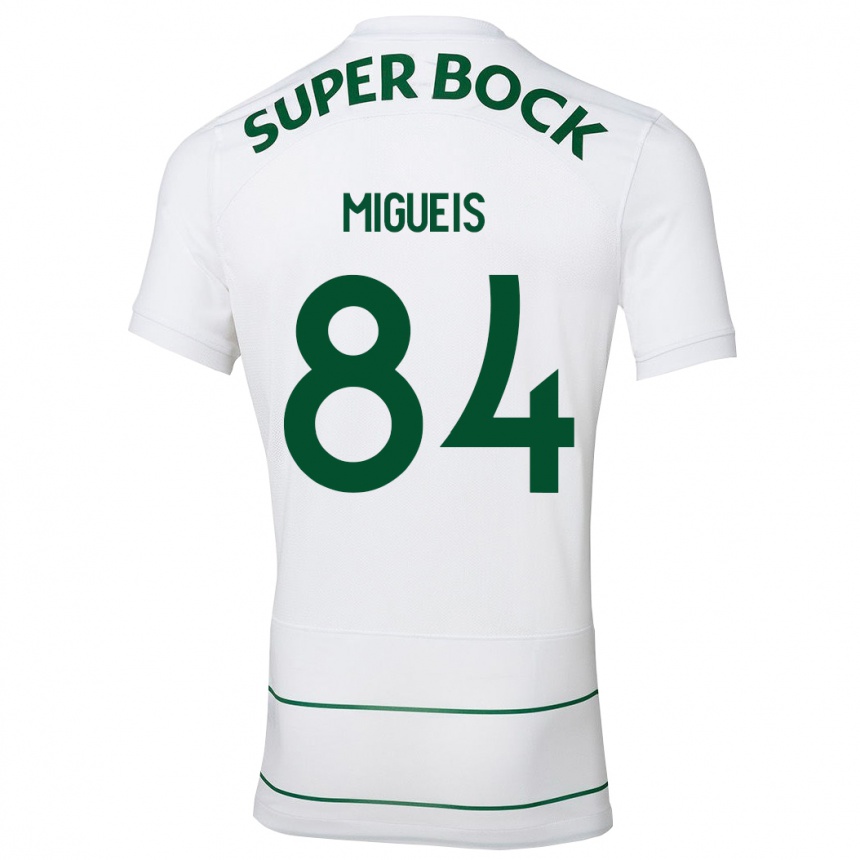 Kinder Fußball Pedro Miguéis #84 Weiß Auswärtstrikot Trikot 2023/24 T-Shirt Luxemburg