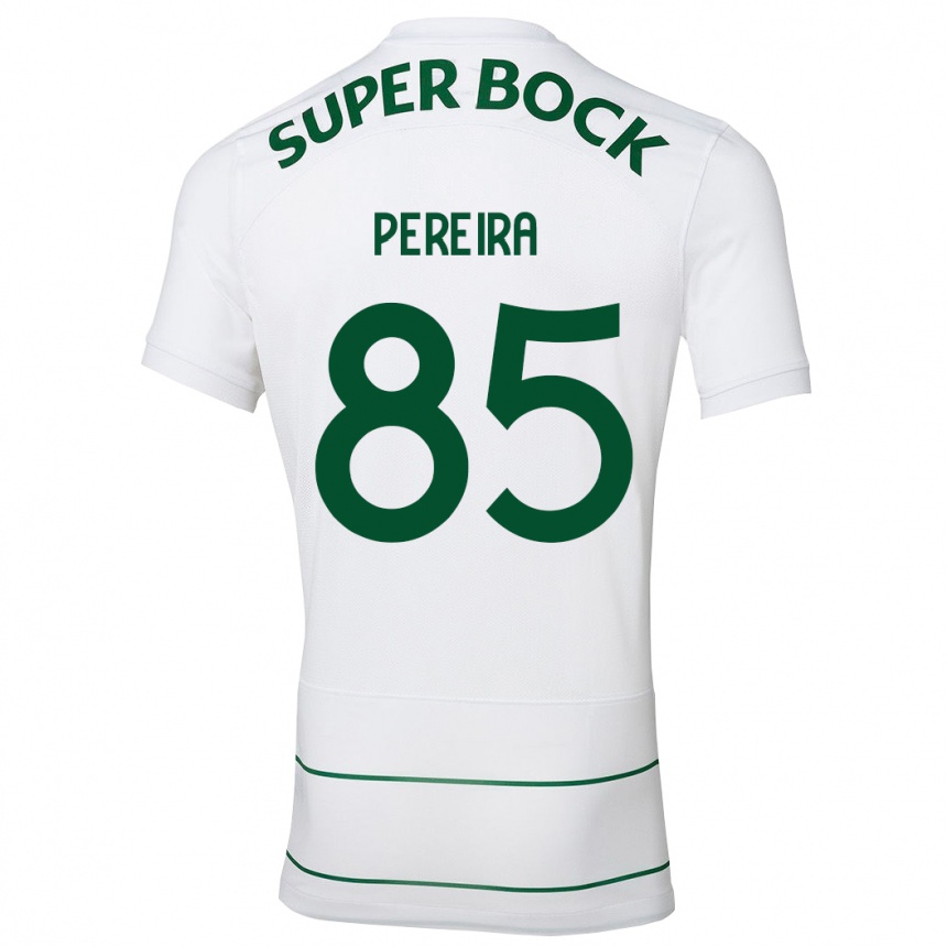 Kinder Fußball João Pereira #85 Weiß Auswärtstrikot Trikot 2023/24 T-Shirt Luxemburg