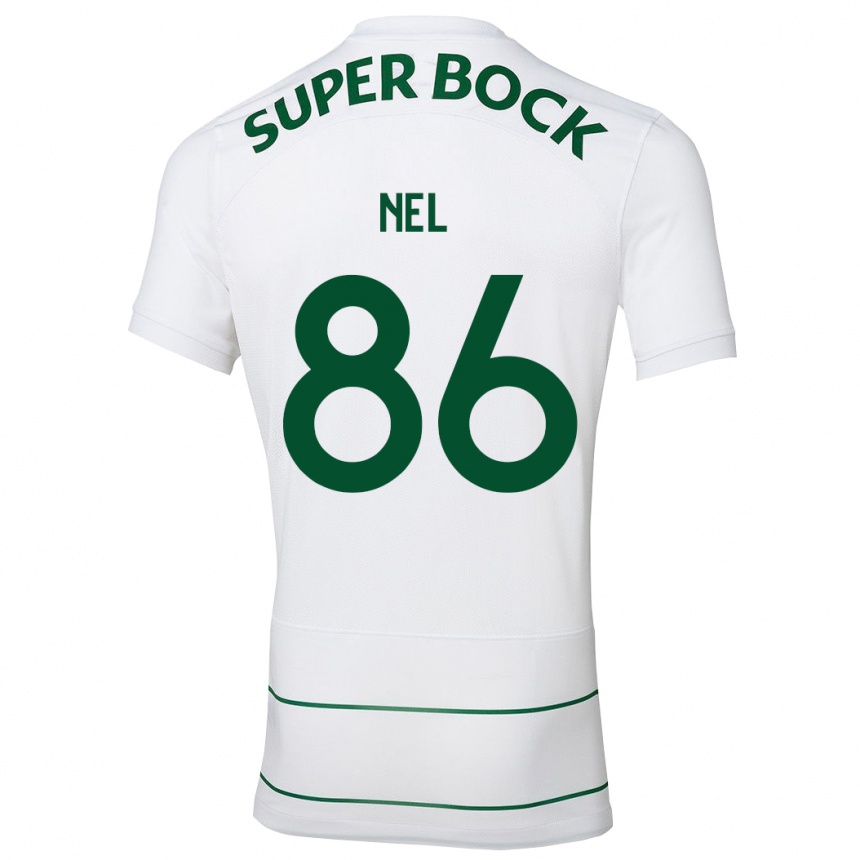 Kinder Fußball Rafael Nel #86 Weiß Auswärtstrikot Trikot 2023/24 T-Shirt Luxemburg