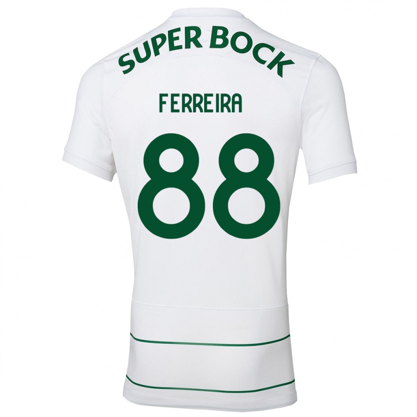 Kinder Fußball Tiago Ferreira #88 Weiß Auswärtstrikot Trikot 2023/24 T-Shirt Luxemburg