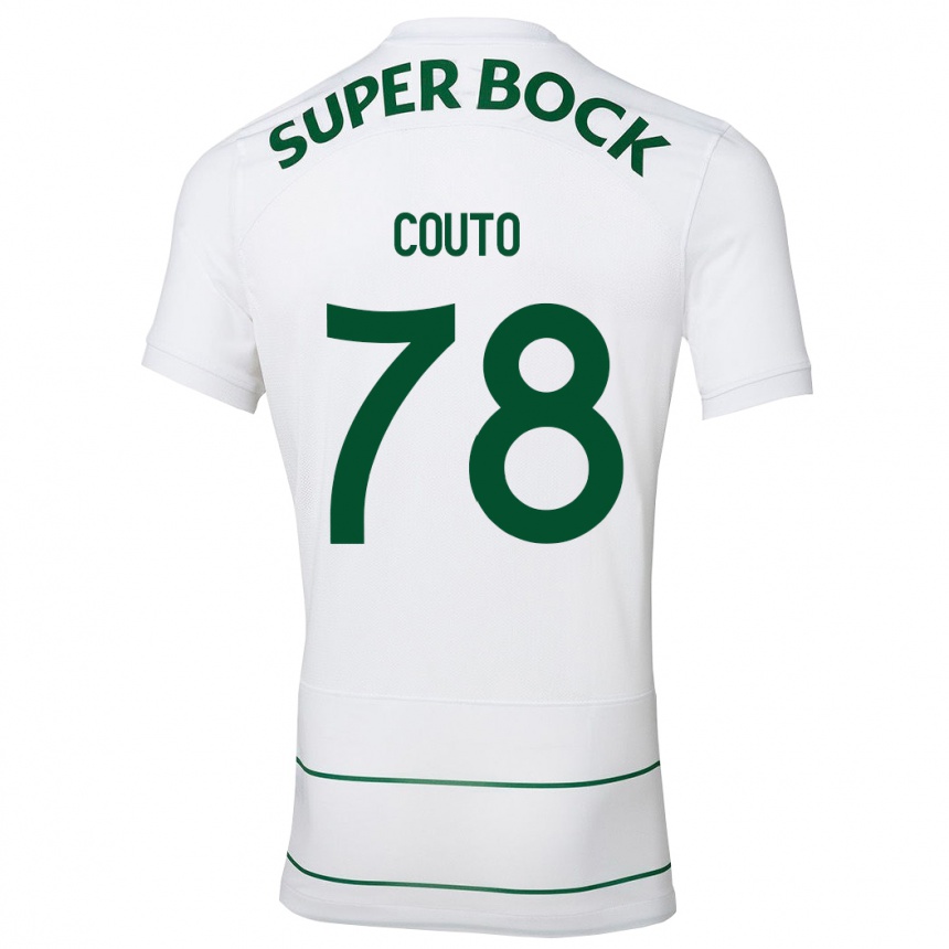 Kinder Fußball Mauro Couto #78 Weiß Auswärtstrikot Trikot 2023/24 T-Shirt Luxemburg