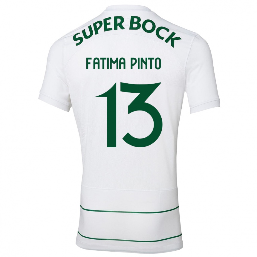 Kinder Fußball Fátima Alexandra Figueira Pinto #13 Weiß Auswärtstrikot Trikot 2023/24 T-Shirt Luxemburg