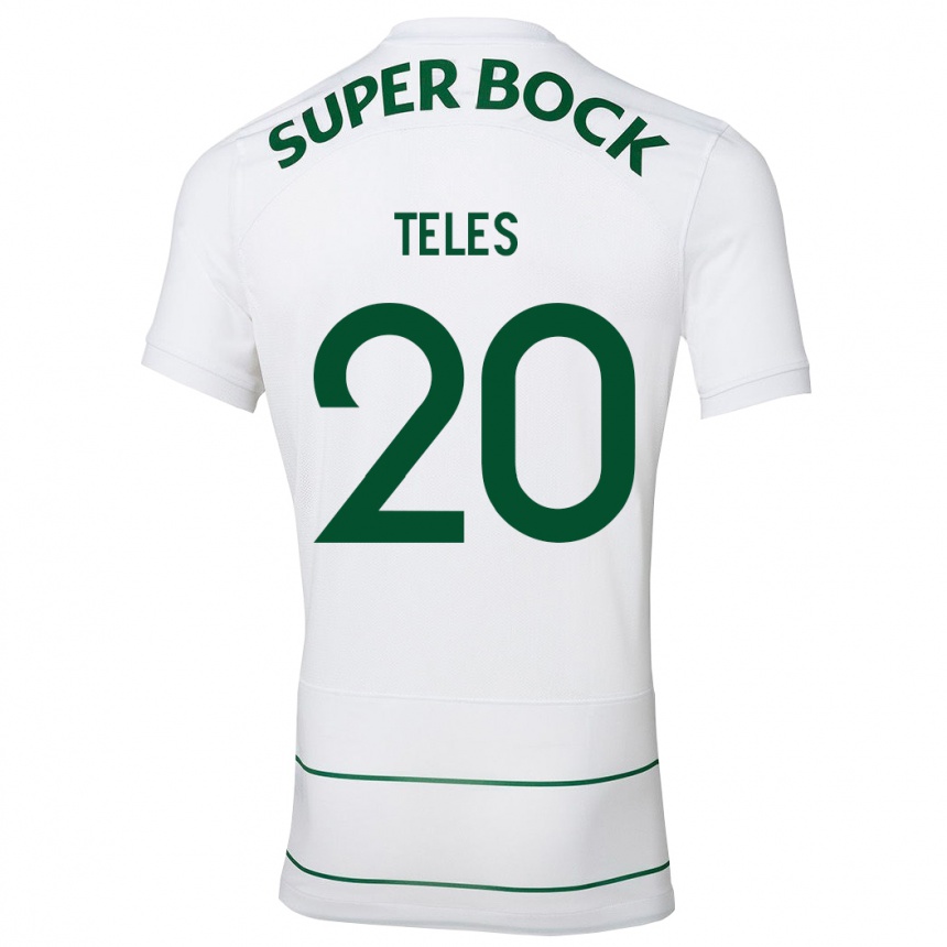 Kinder Fußball Ana Isabel Teles #20 Weiß Auswärtstrikot Trikot 2023/24 T-Shirt Luxemburg