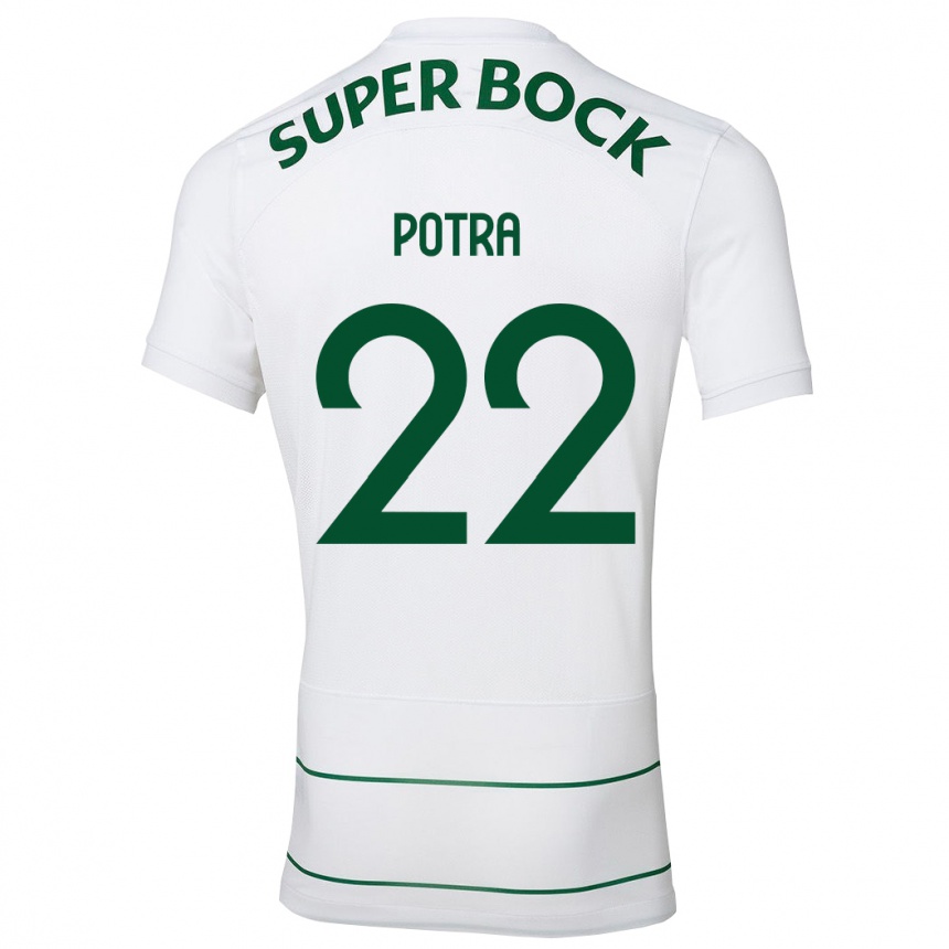 Kinder Fußball Catarina Sofia Branco Potra #22 Weiß Auswärtstrikot Trikot 2023/24 T-Shirt Luxemburg