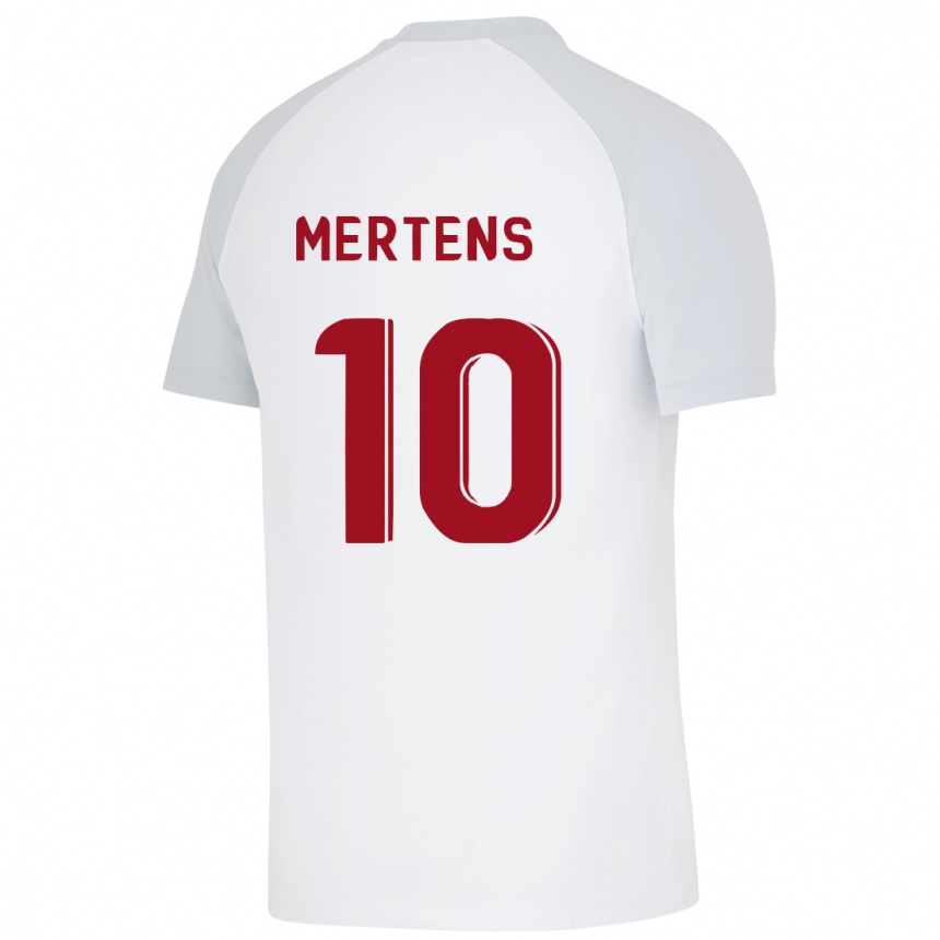 Kinder Fußball Dries Mertens #10 Weiß Auswärtstrikot Trikot 2023/24 T-Shirt Luxemburg