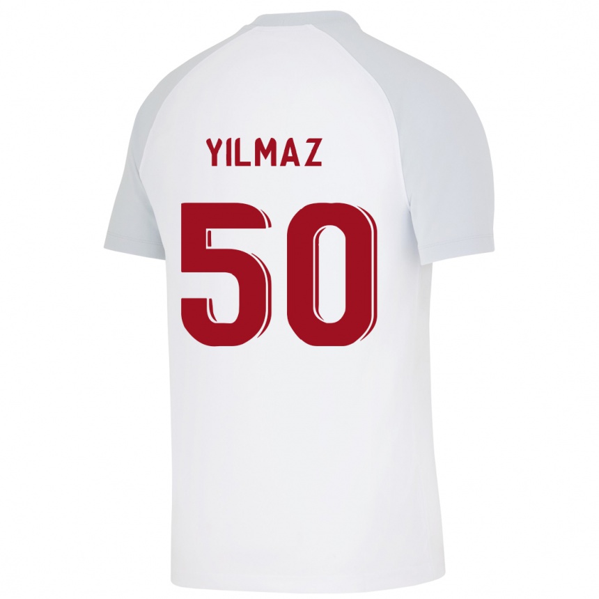 Kinder Fußball Jankat Yılmaz #50 Weiß Auswärtstrikot Trikot 2023/24 T-Shirt Luxemburg