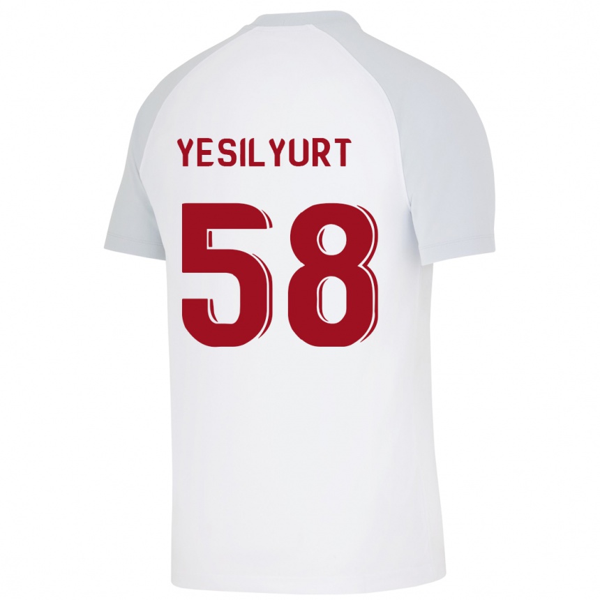 Kinder Fußball Ali Yeşilyurt #58 Weiß Auswärtstrikot Trikot 2023/24 T-Shirt Luxemburg