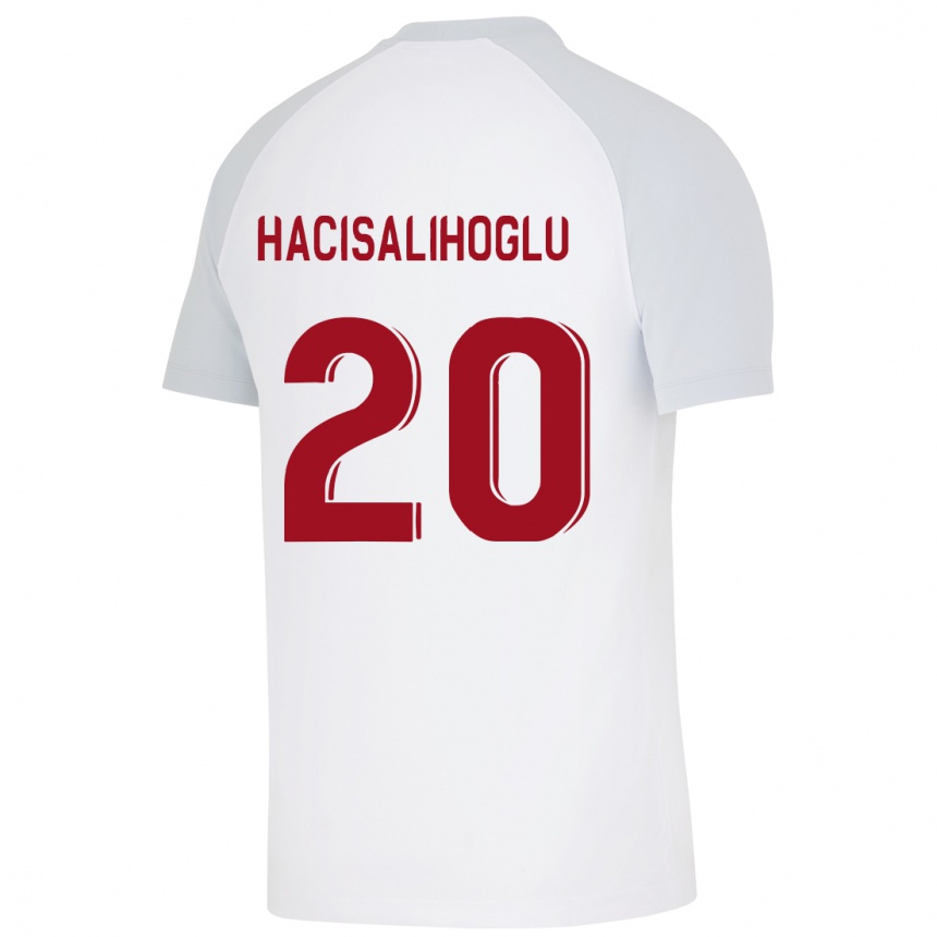 Kinder Fußball Arda Hacisalihoglu #20 Weiß Auswärtstrikot Trikot 2023/24 T-Shirt Luxemburg