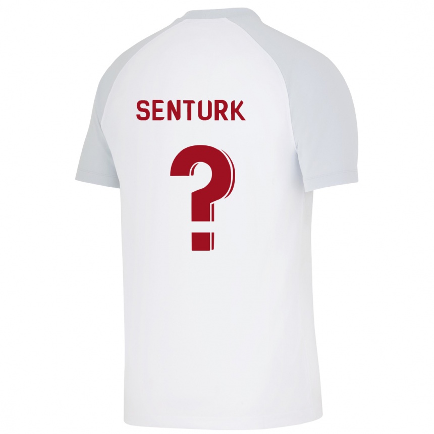 Kinder Fußball Haktan Sentürk #0 Weiß Auswärtstrikot Trikot 2023/24 T-Shirt Luxemburg