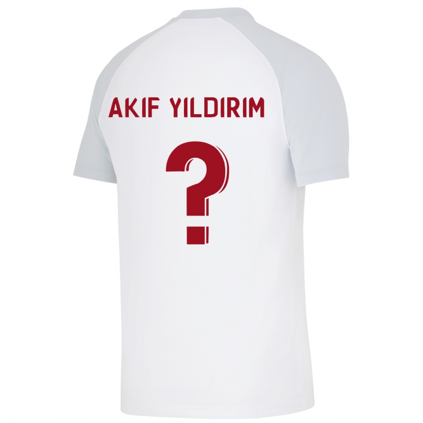 Kinder Fußball Mehmet Akif Yıldırım #0 Weiß Auswärtstrikot Trikot 2023/24 T-Shirt Luxemburg