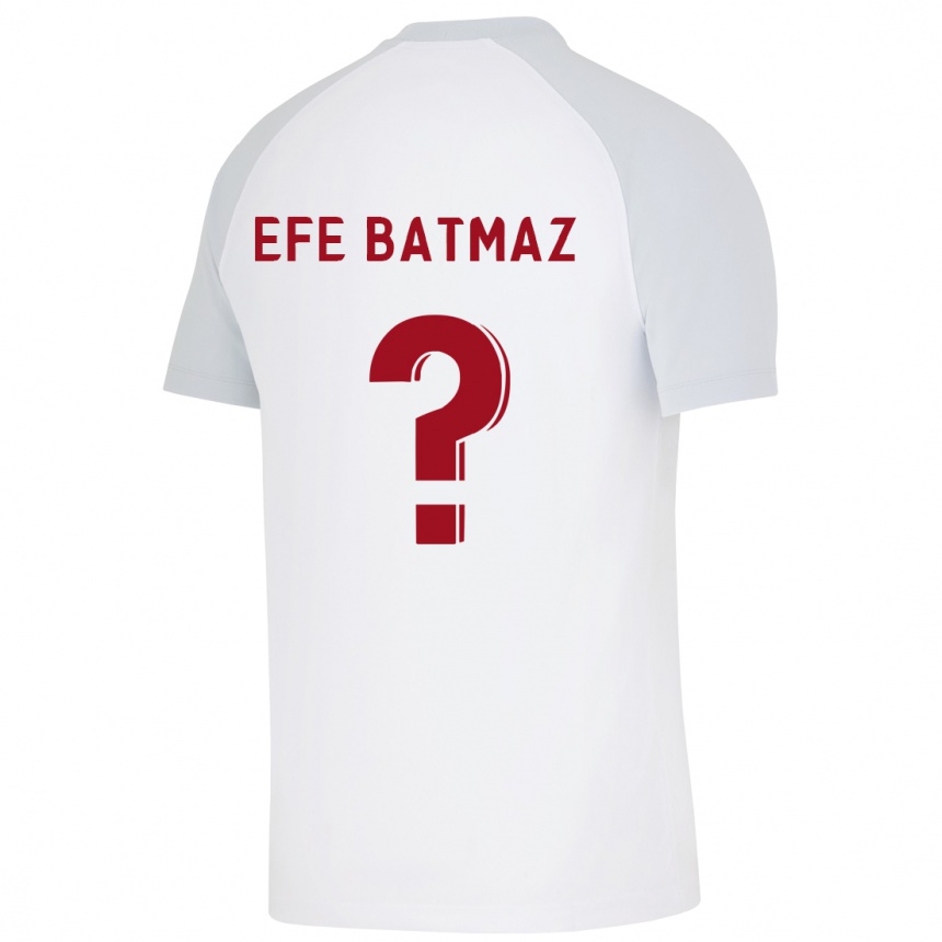 Kinder Fußball Mert Efe Batmaz #0 Weiß Auswärtstrikot Trikot 2023/24 T-Shirt Luxemburg