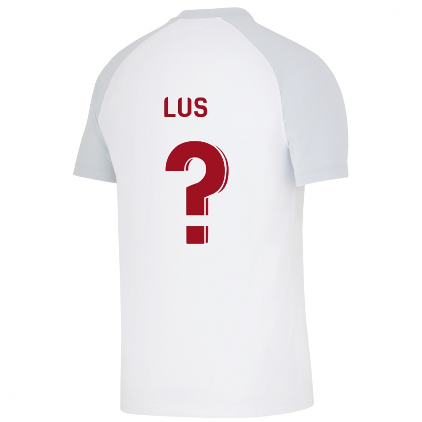 Kinder Fußball Berat Lus #0 Weiß Auswärtstrikot Trikot 2023/24 T-Shirt Luxemburg
