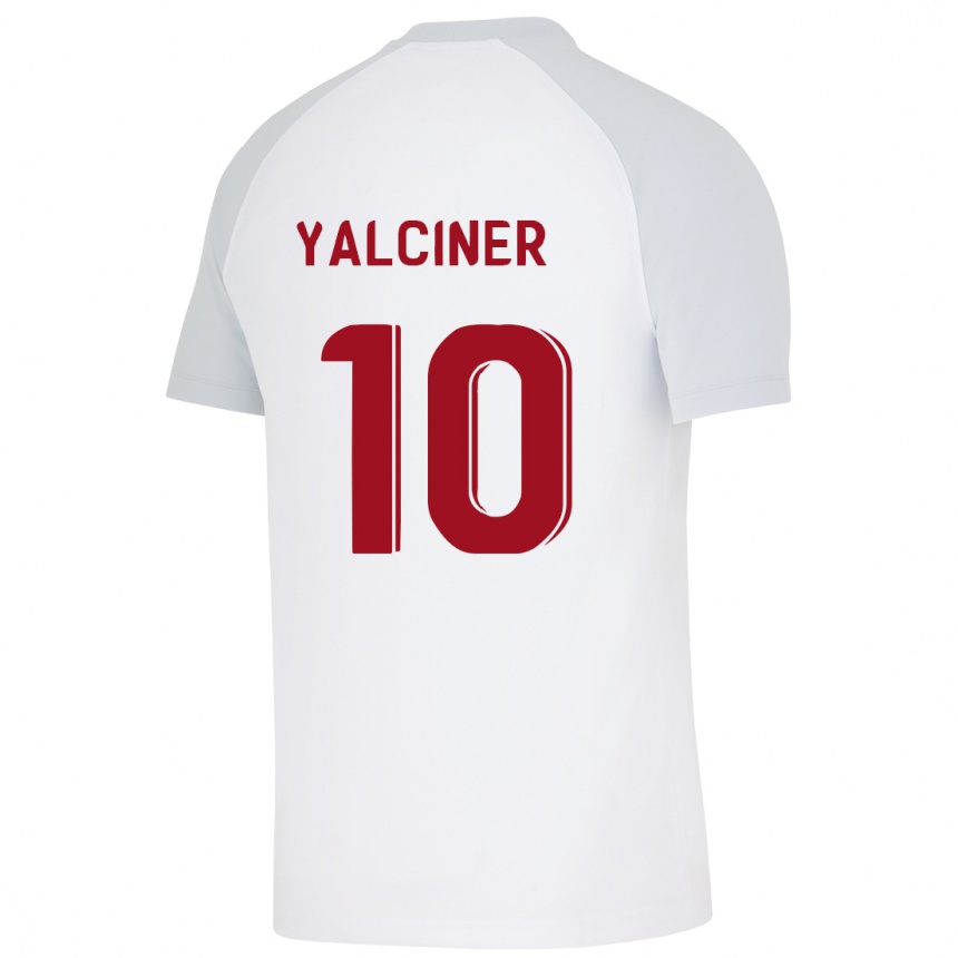 Kinder Fußball İsmigül Yalçıner #10 Weiß Auswärtstrikot Trikot 2023/24 T-Shirt Luxemburg