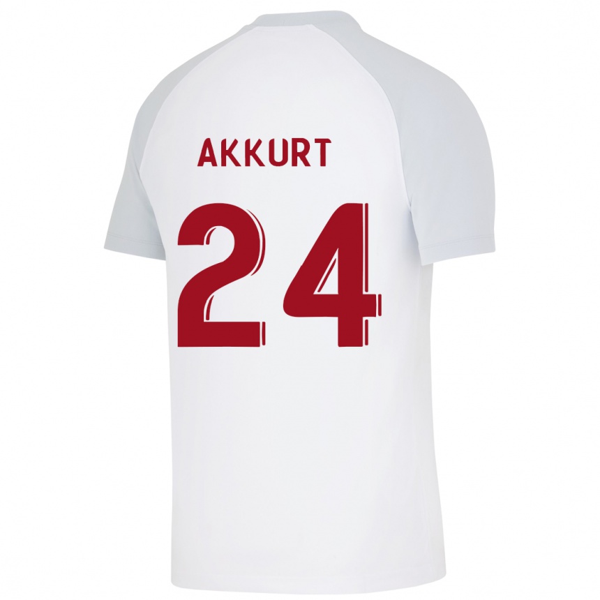 Kinder Fußball Arzu Akkurt #24 Weiß Auswärtstrikot Trikot 2023/24 T-Shirt Luxemburg