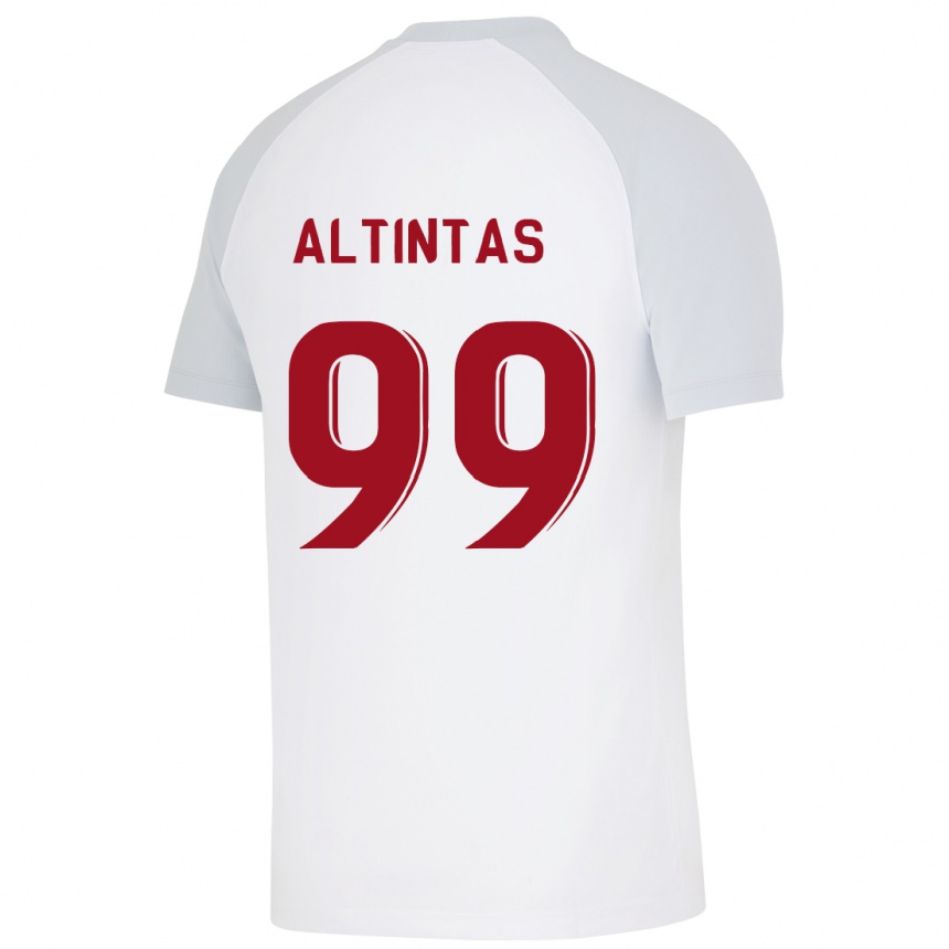 Kinder Fußball Benan Altıntaş #99 Weiß Auswärtstrikot Trikot 2023/24 T-Shirt Luxemburg