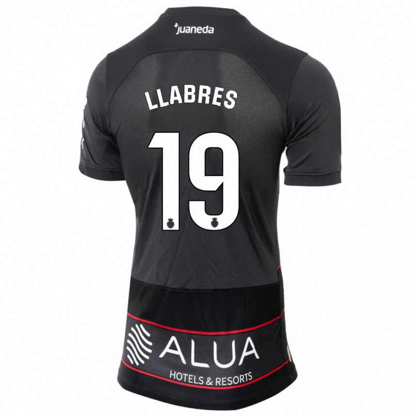 Kinder Fußball Javi Llabrés #19 Schwarz Auswärtstrikot Trikot 2023/24 T-Shirt Luxemburg