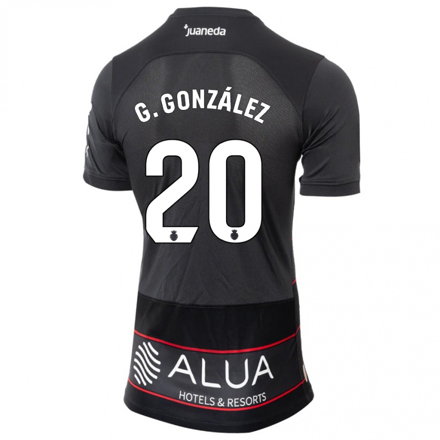 Kinder Fußball Giovanni González #20 Schwarz Auswärtstrikot Trikot 2023/24 T-Shirt Luxemburg