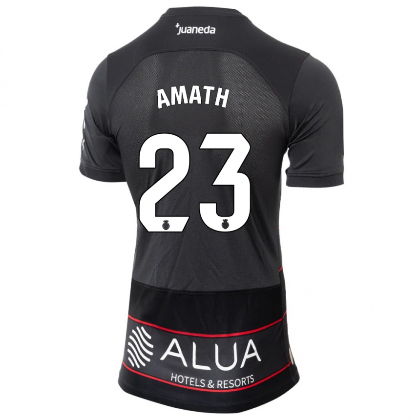 Kinder Fußball Amath Ndiaye #23 Schwarz Auswärtstrikot Trikot 2023/24 T-Shirt Luxemburg