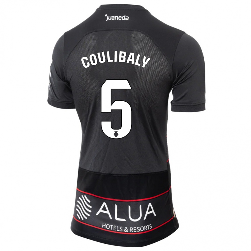 Kinder Fußball Habib Anas Coulibaly #5 Schwarz Auswärtstrikot Trikot 2023/24 T-Shirt Luxemburg