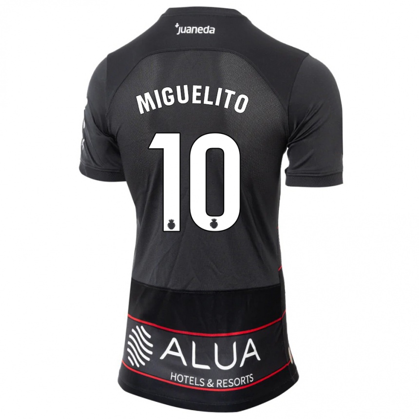 Kinder Fußball Miguelito #10 Schwarz Auswärtstrikot Trikot 2023/24 T-Shirt Luxemburg