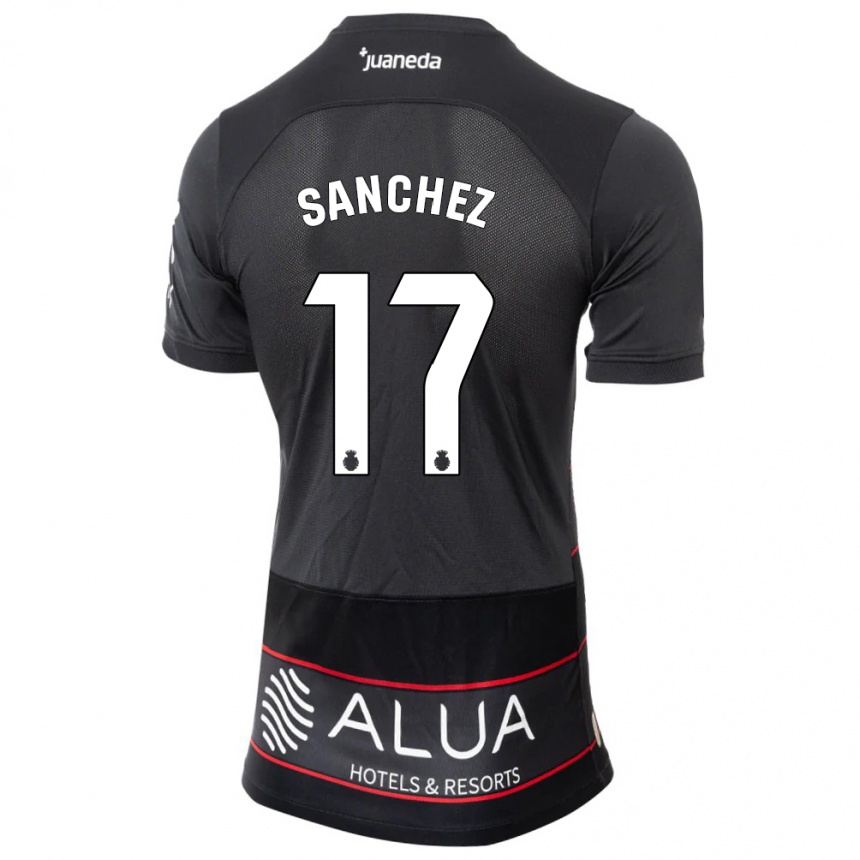 Kinder Fußball Avelino Sánchez #17 Schwarz Auswärtstrikot Trikot 2023/24 T-Shirt Luxemburg