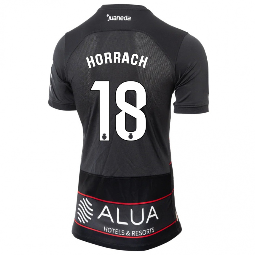 Kinder Fußball Barto Horrach #18 Schwarz Auswärtstrikot Trikot 2023/24 T-Shirt Luxemburg