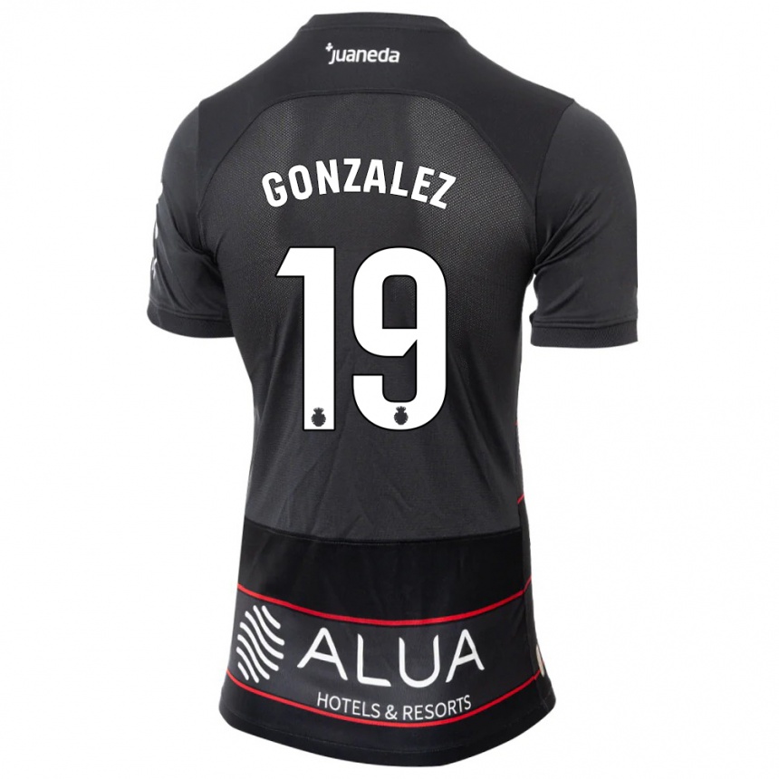 Kinder Fußball Adrià González #19 Schwarz Auswärtstrikot Trikot 2023/24 T-Shirt Luxemburg