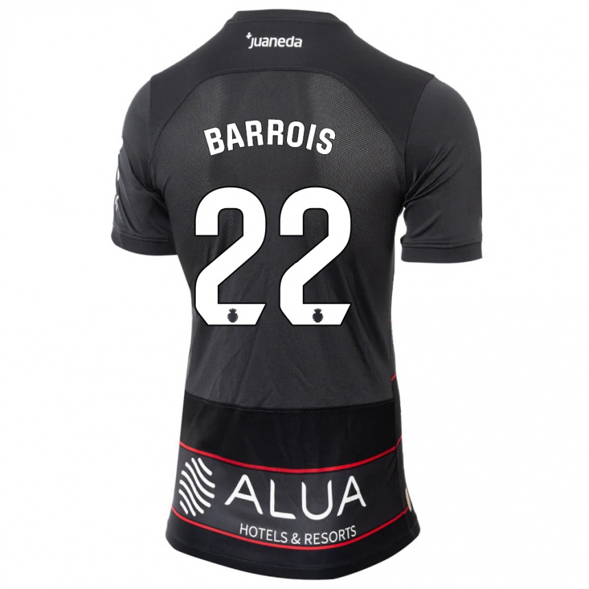 Kinder Fußball Eliott Barrois #22 Schwarz Auswärtstrikot Trikot 2023/24 T-Shirt Luxemburg