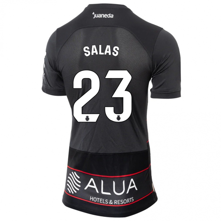 Kinder Fußball Jan Salas #23 Schwarz Auswärtstrikot Trikot 2023/24 T-Shirt Luxemburg