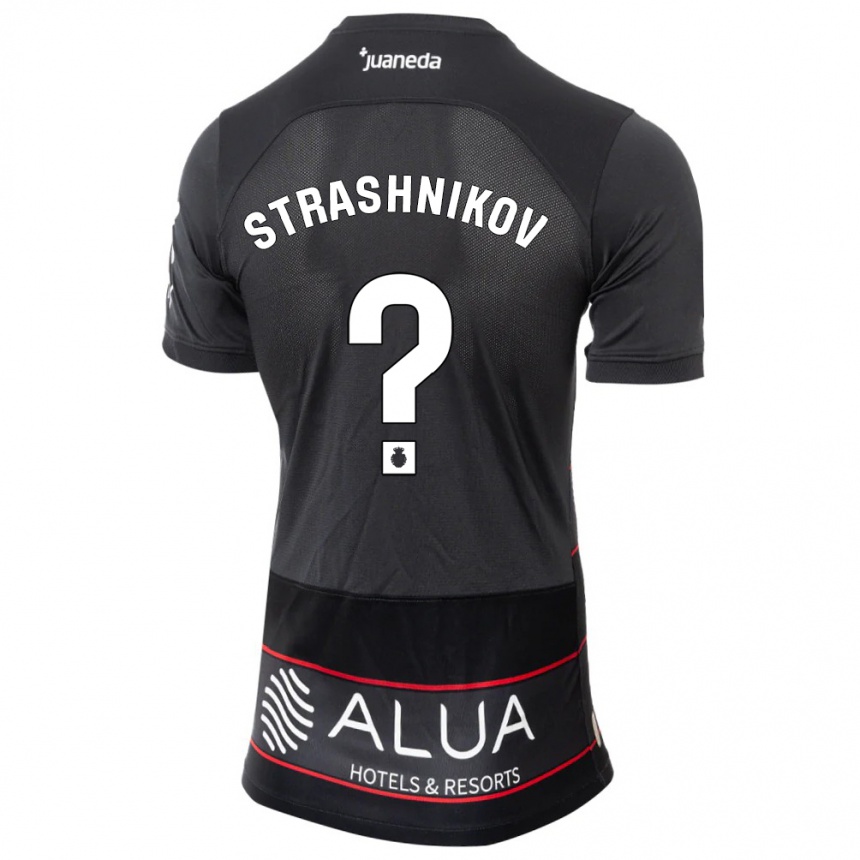 Kinder Fußball Nikolay Strashnikov #0 Schwarz Auswärtstrikot Trikot 2023/24 T-Shirt Luxemburg