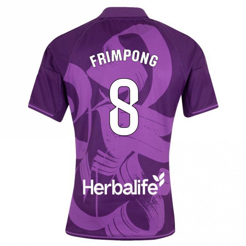 Kinder Fußball Eugene Frimpong #8 Violett Auswärtstrikot Trikot 2023/24 T-Shirt Luxemburg