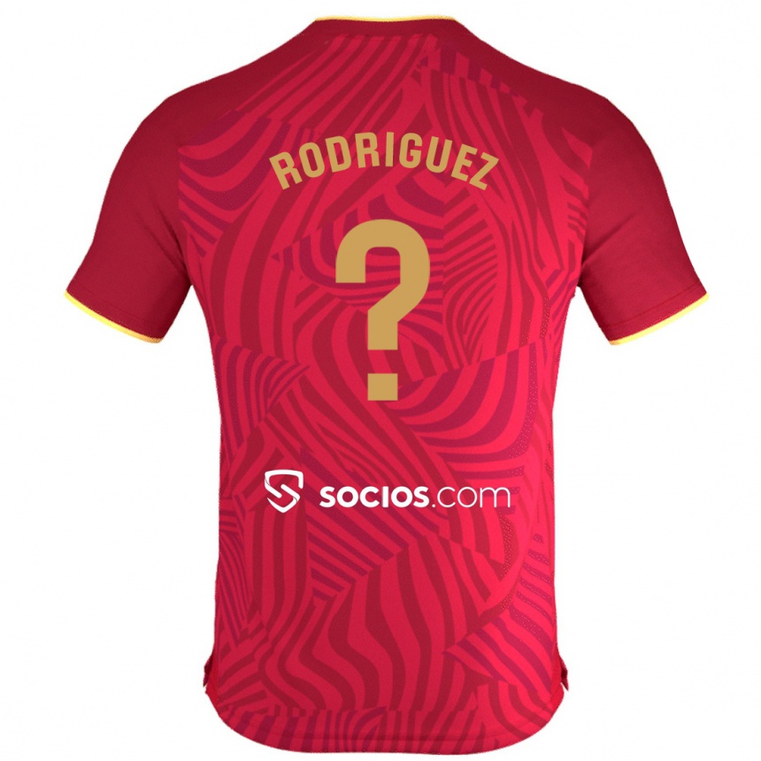 Kinder Fußball Carlos Rodríguez #30 Rot Auswärtstrikot Trikot 2023/24 T-Shirt Luxemburg