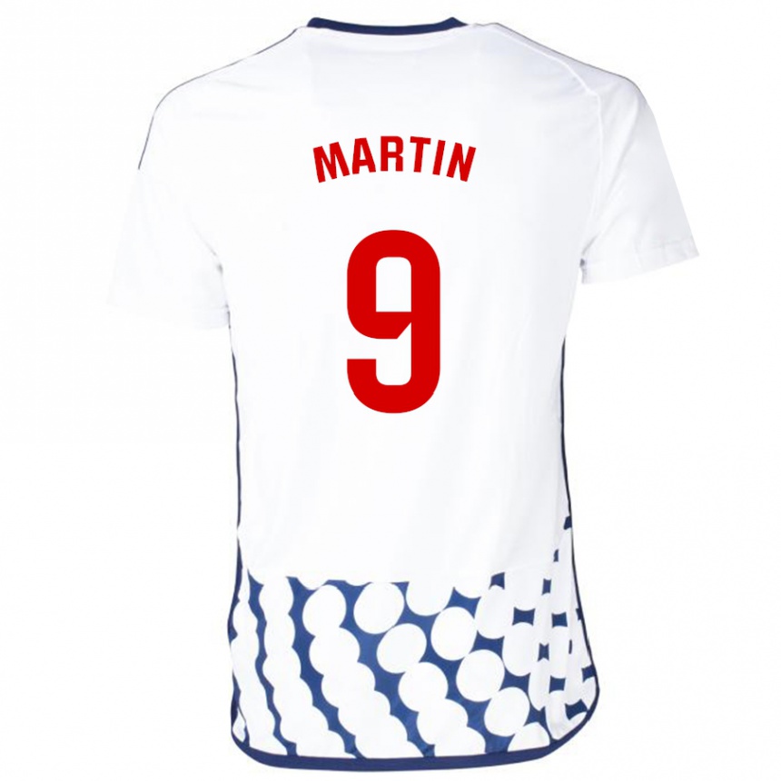 Kinder Fußball Carlos Martin #9 Weiß Auswärtstrikot Trikot 2023/24 T-Shirt Luxemburg