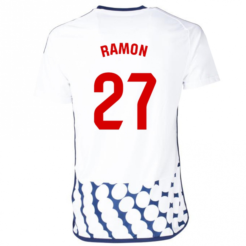 Kinder Fußball Pablo Ramón #27 Weiß Auswärtstrikot Trikot 2023/24 T-Shirt Luxemburg