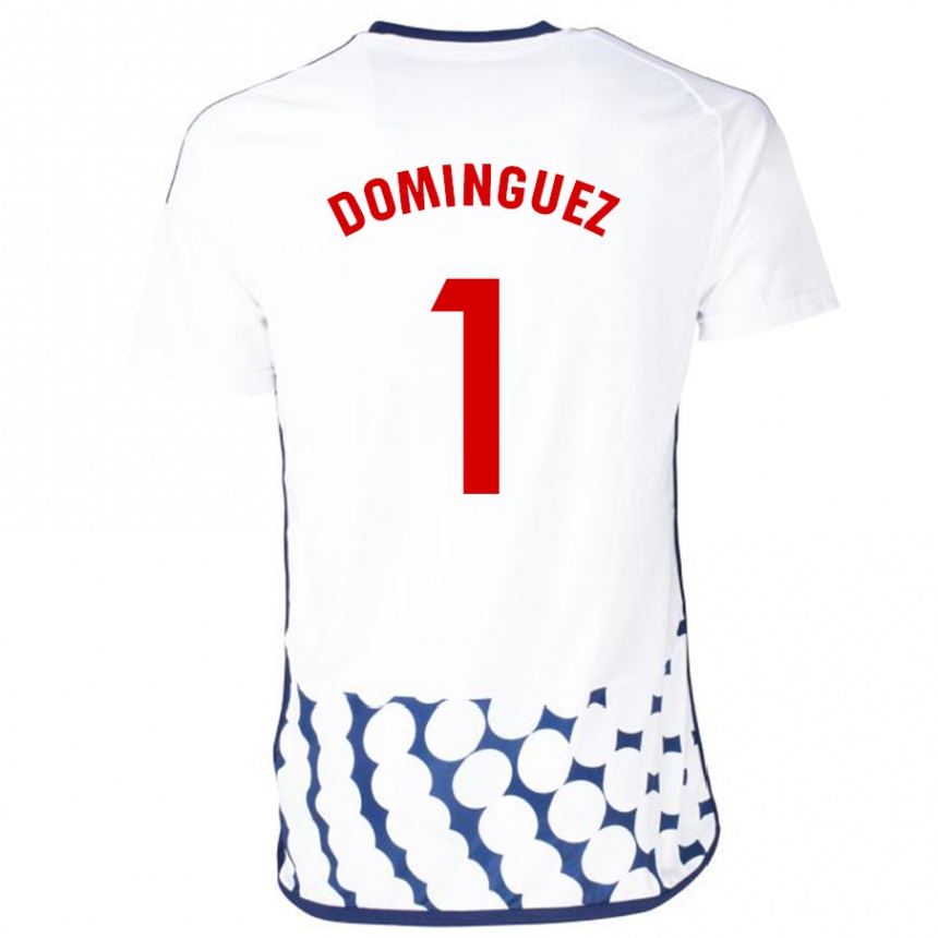 Kinder Fußball Iago Domínguez #1 Weiß Auswärtstrikot Trikot 2023/24 T-Shirt Luxemburg