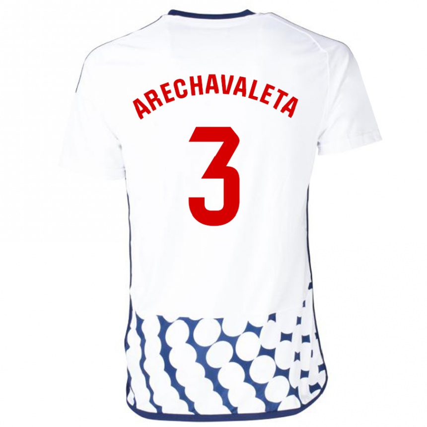 Kinder Fußball Jorge Arechavaleta #3 Weiß Auswärtstrikot Trikot 2023/24 T-Shirt Luxemburg