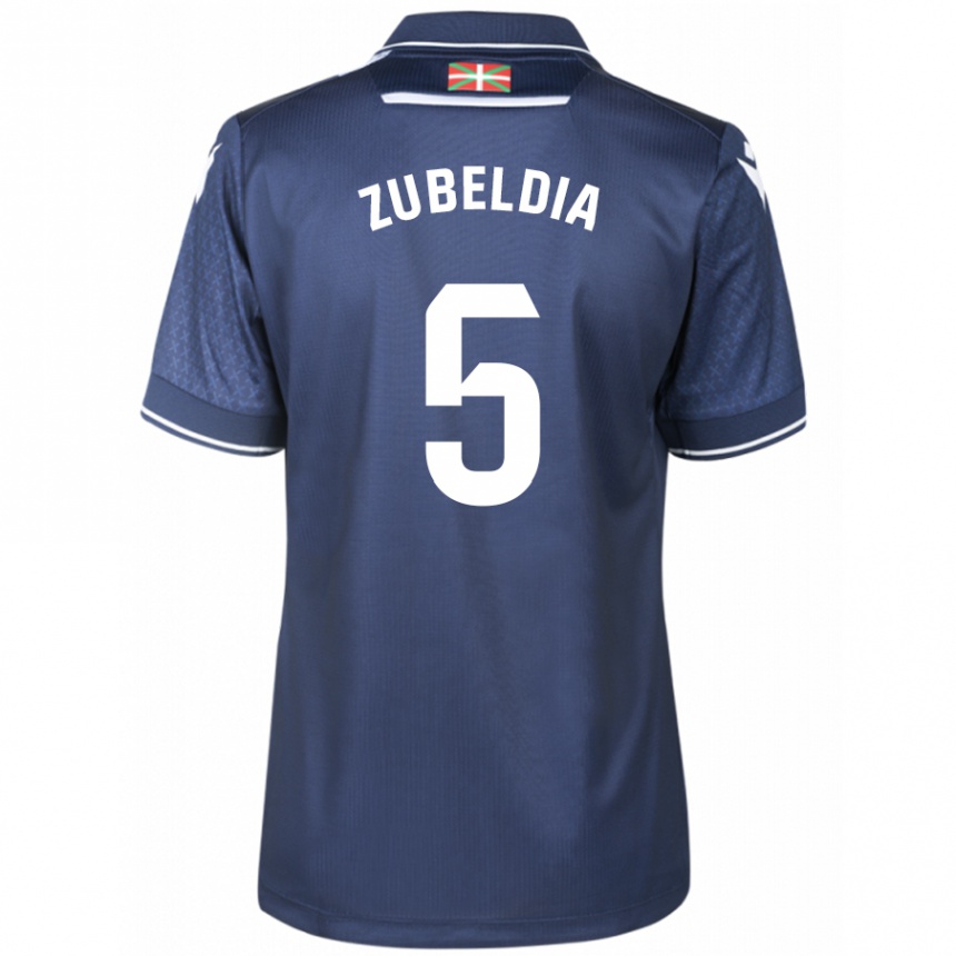Kinder Fußball Igor Zubeldia #5 Marine Auswärtstrikot Trikot 2023/24 T-Shirt Luxemburg